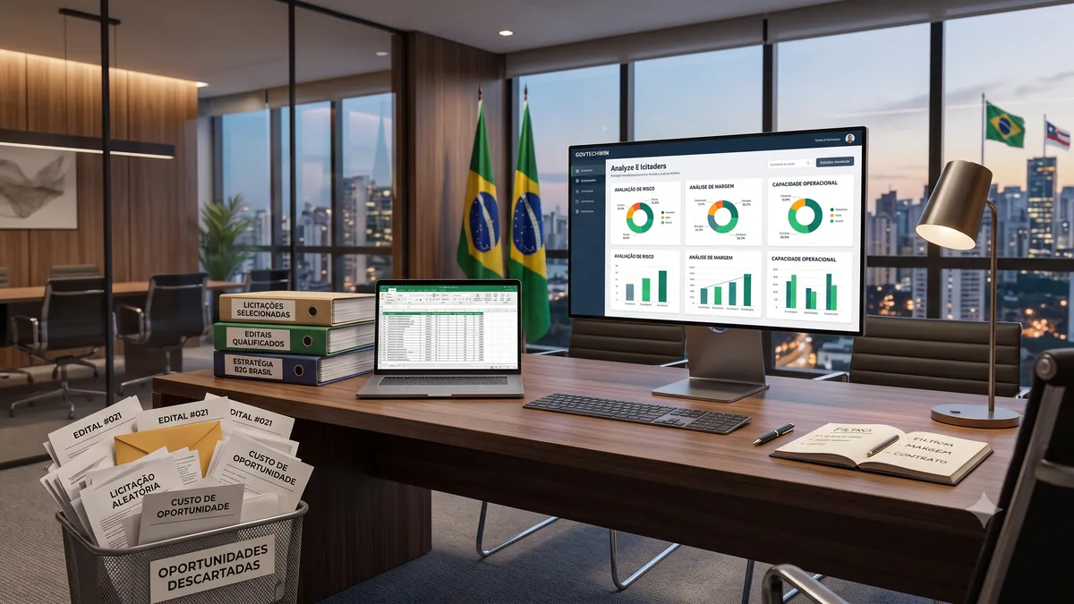 Seleção de licitações com oportunidades descartadas para evitar dispersão